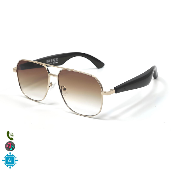 Gafas AI GY-100 con Lentes Graduadas GRATIS - traducción automática de +100 idiomas, agente AI, reproducción músical.