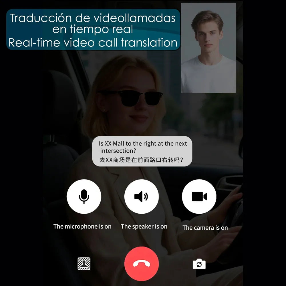 Gafas Inteligentes A02-315 con Lentes Graduadas GRATIS - con Inteligencia Artificial, Traductor en Tiempo Real, Bluetooth y Asistente de Voz
