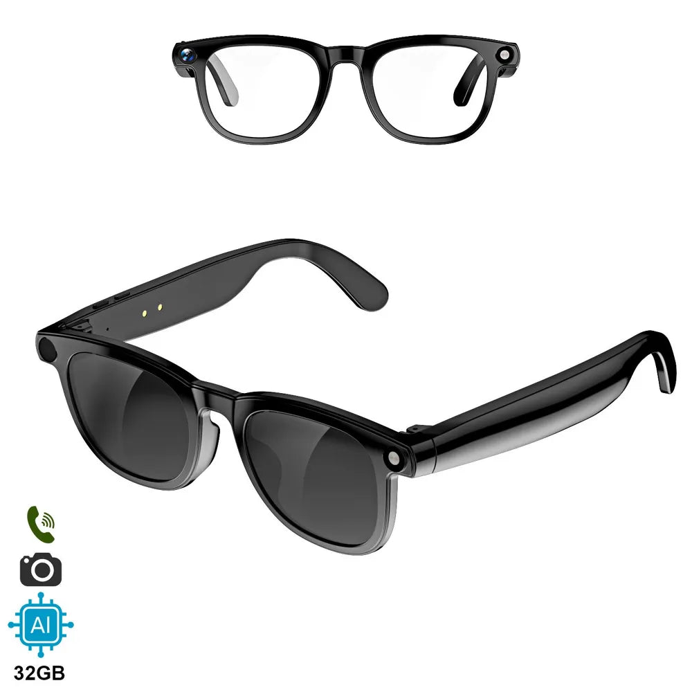 Gafas Inteligentes CY01 con Lentes Graduadas GRATIS - con Cámara HD 8 MP, Inteligencia Artificial, Traductor en Tiempo Real y 32 GB