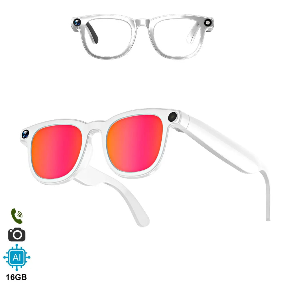 Gafas Inteligentes CY01 con Lentes Graduadas GRATIS - con Cámara HD 8 MP, IA, Traductor en Tiempo Real y 16 GB